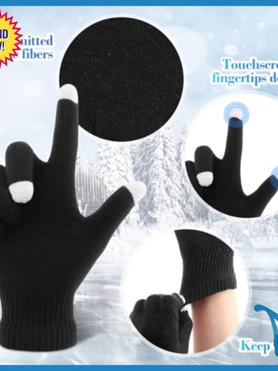 192-Piece Winter Beanie Glove Scarf Earmuff Set Touchscreen Compatible main image 5